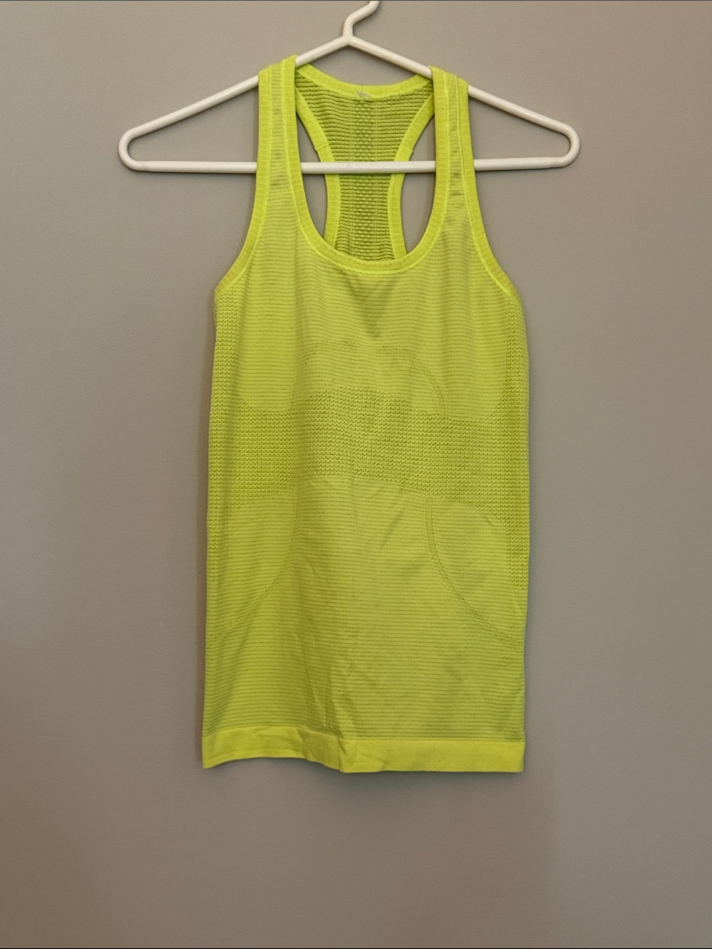 Lululemon Neon Yellow Racerback Swiftly Tank Top